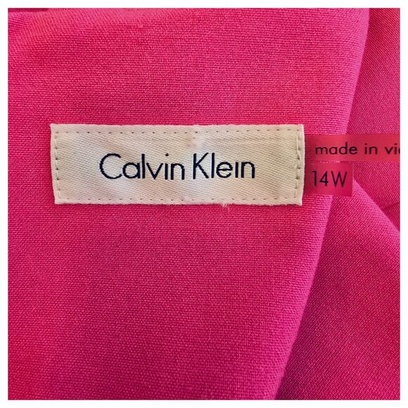 Calvin Klein Women’s Fit & Flare Pleated Dress Size 14W Plus Size Career Work - Picture 5 of 8